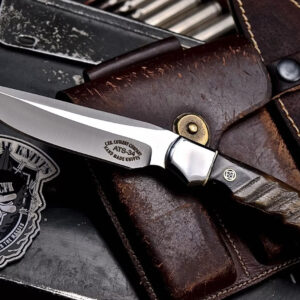 Lot #004 CFK Handmade ATS 34 Custom SHEEP HORN Small Hunting Camping Skinner Sport Knife